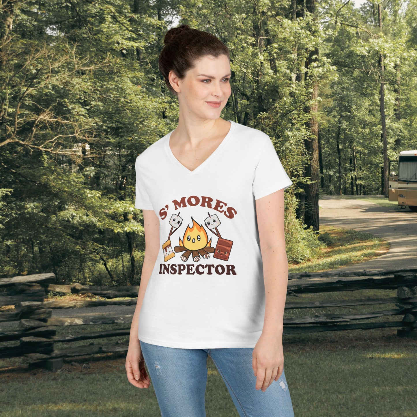 S'Mores Inspector V-Neck T-Shirt