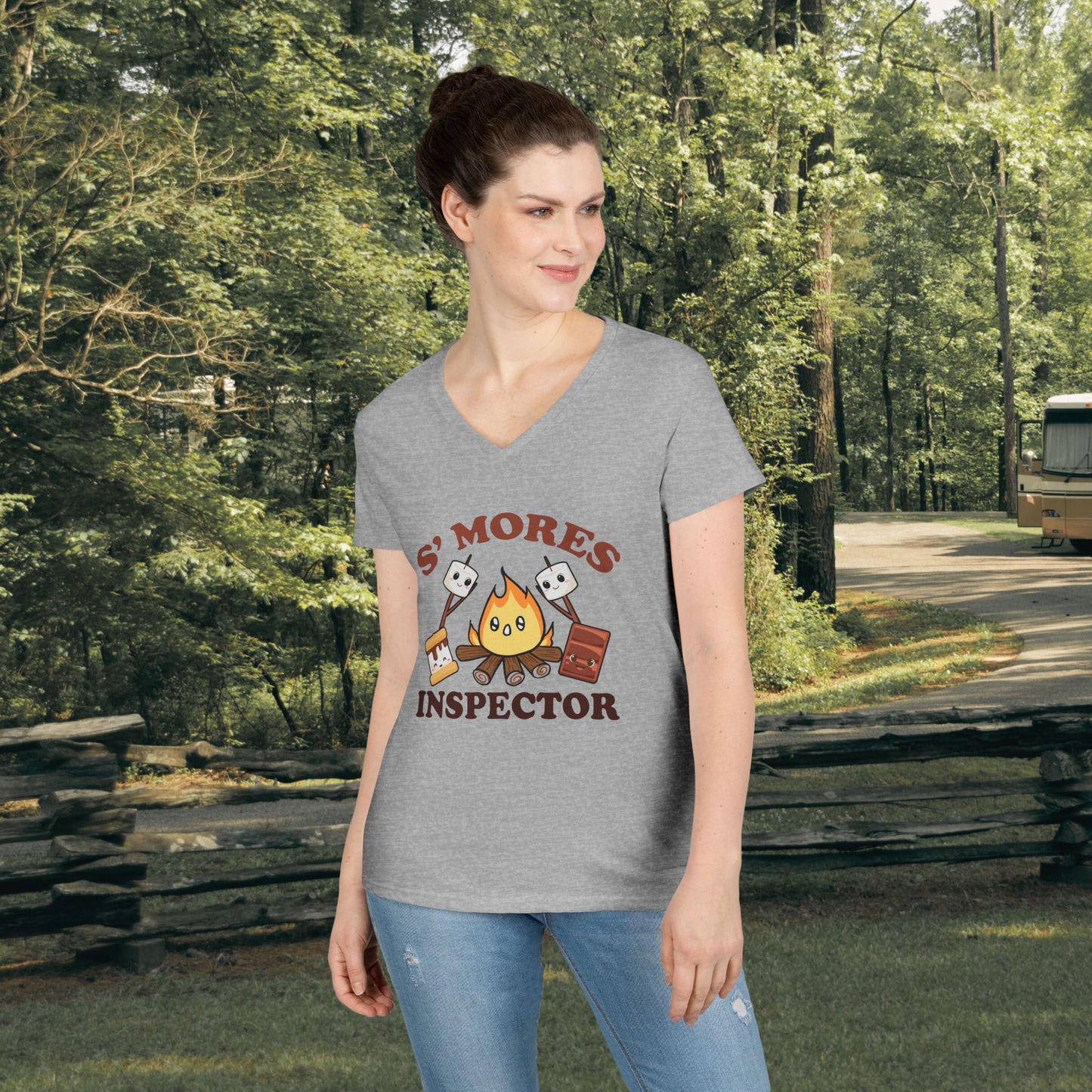 S'Mores Inspector V-Neck T-Shirt