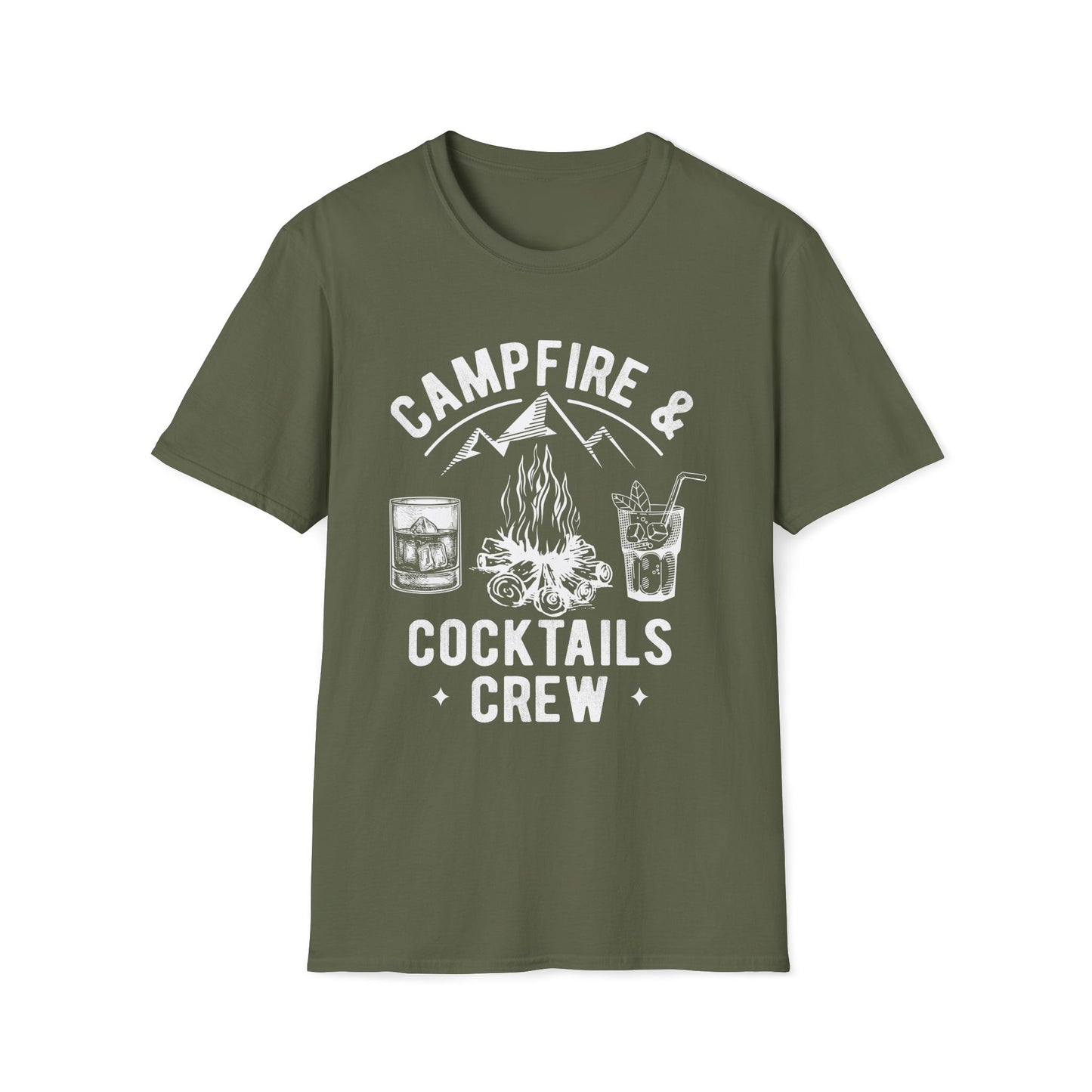 Campfire & Cocktails Crew T-Shirt